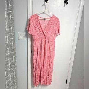 SHEIN Pink Floral Maxi Dress